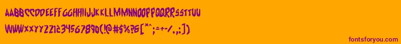 Cyrus Font – Purple Fonts on Orange Background