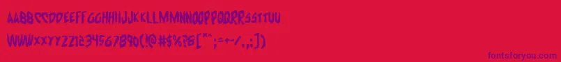 Cyrus Font – Purple Fonts on Red Background