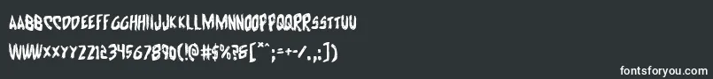 フォントCyrus – 黒い背景に白い文字