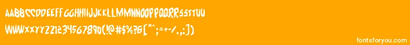 Cyrus Font – White Fonts on Orange Background