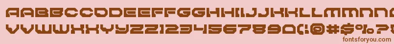 Pulsarclasssolid Font – Brown Fonts on Pink Background