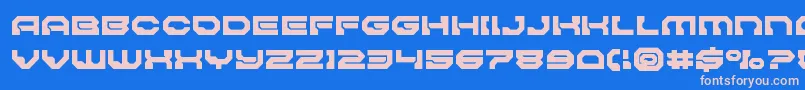 Pulsarclasssolid Font – Pink Fonts on Blue Background