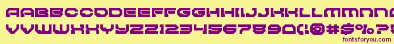 Pulsarclasssolid Font – Purple Fonts on Yellow Background