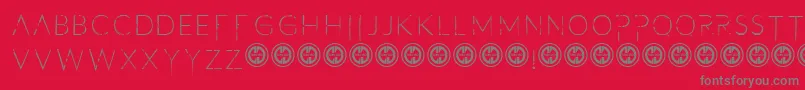 FilthoficarusRegular Font – Gray Fonts on Red Background