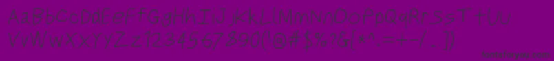 Justbreatheobl1-Schriftart – Schwarze Schriften auf violettem Hintergrund