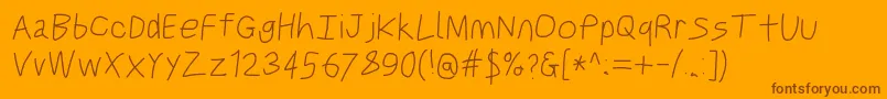 Justbreatheobl1 Font – Brown Fonts on Orange Background