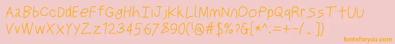 Justbreatheobl1 Font – Orange Fonts on Pink Background