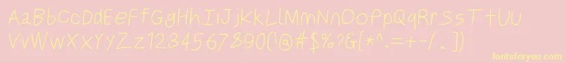 Justbreatheobl1 Font – Yellow Fonts on Pink Background