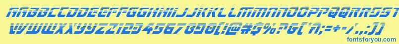 Legiosabinahalfital Font – Blue Fonts on Yellow Background