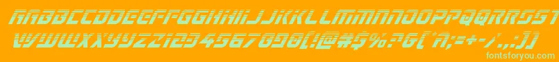 Legiosabinahalfital Font – Green Fonts on Orange Background