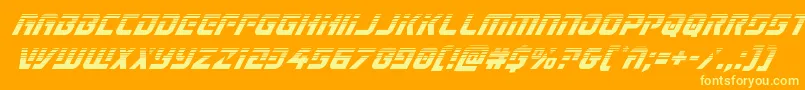 Legiosabinahalfital Font – Yellow Fonts on Orange Background