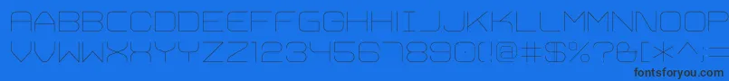 TrivialUltralight Font – Black Fonts on Blue Background