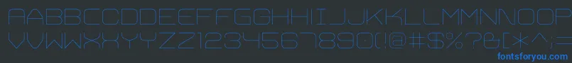 Шрифт TrivialUltralight – синие шрифты на чёрном фоне