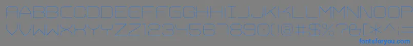 TrivialUltralight-Schriftart – Blaue Schriften auf grauem Hintergrund