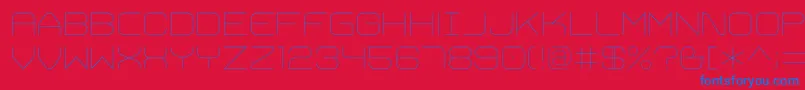 TrivialUltralight Font – Blue Fonts on Red Background