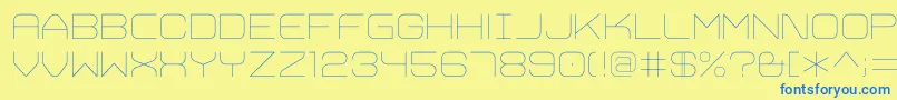 TrivialUltralight Font – Blue Fonts on Yellow Background