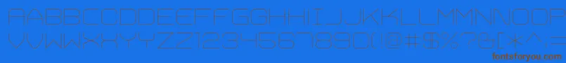 TrivialUltralight Font – Brown Fonts on Blue Background