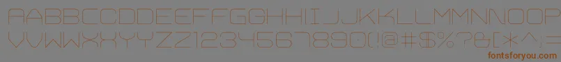 TrivialUltralight Font – Brown Fonts on Gray Background