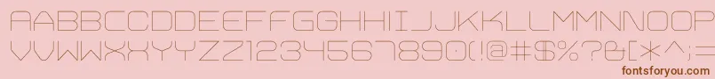 TrivialUltralight Font – Brown Fonts on Pink Background