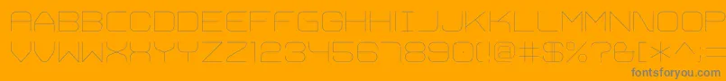 TrivialUltralight Font – Gray Fonts on Orange Background