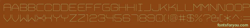 TrivialUltralight Font – Green Fonts on Brown Background