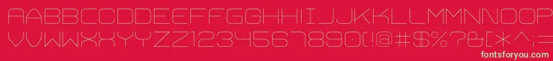 TrivialUltralight Font – Green Fonts on Red Background