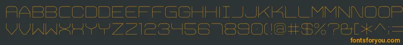 TrivialUltralight-Schriftart – Orangefarbene Schriften auf schwarzem Hintergrund