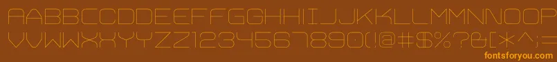 Шрифт TrivialUltralight – оранжевые шрифты на коричневом фоне