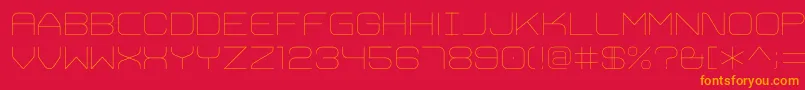 TrivialUltralight Font – Orange Fonts on Red Background