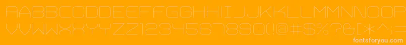 TrivialUltralight Font – Pink Fonts on Orange Background