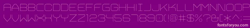 Шрифт TrivialUltralight – розовые шрифты на фиолетовом фоне