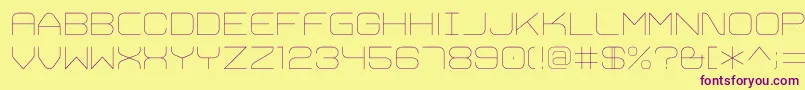 TrivialUltralight Font – Purple Fonts on Yellow Background