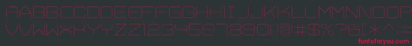 TrivialUltralight Font – Red Fonts on Black Background