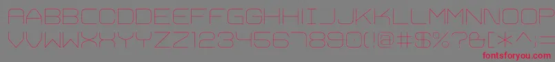 TrivialUltralight Font – Red Fonts on Gray Background