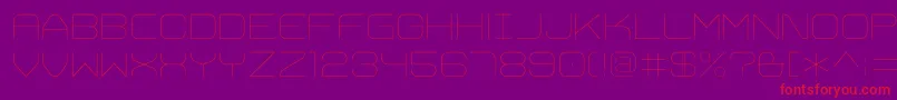 TrivialUltralight Font – Red Fonts on Purple Background