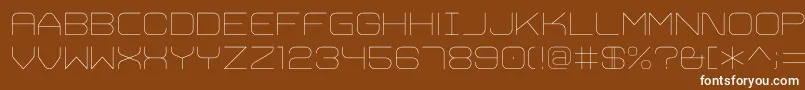 フォントTrivialUltralight – 茶色の背景に白い文字