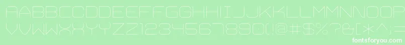 フォントTrivialUltralight – 緑の背景に白い文字