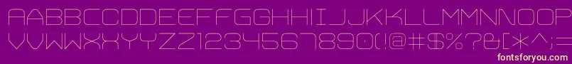 TrivialUltralight Font – Yellow Fonts on Purple Background