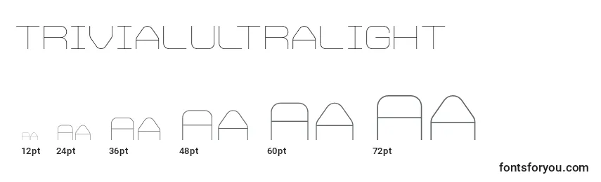 TrivialUltralight Font Sizes