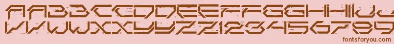 CorruptorLdr Font – Brown Fonts on Pink Background
