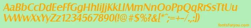 SalzburgserialMediumItalic Font – Orange Fonts on Green Background