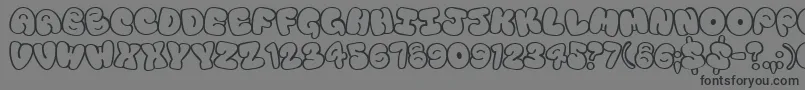 Tourist Font – Black Fonts on Gray Background