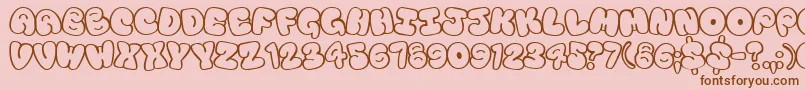 Tourist Font – Brown Fonts on Pink Background