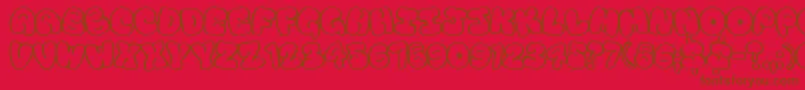 Tourist Font – Brown Fonts on Red Background