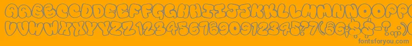 Tourist Font – Gray Fonts on Orange Background