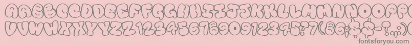 Tourist Font – Gray Fonts on Pink Background