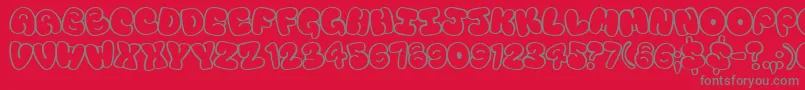 Tourist Font – Gray Fonts on Red Background