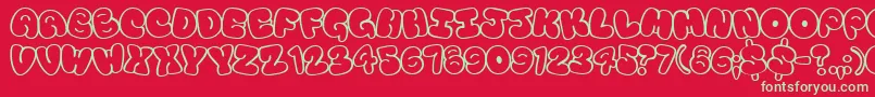 Tourist Font – Green Fonts on Red Background