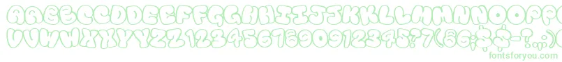 Tourist Font – Green Fonts on White Background