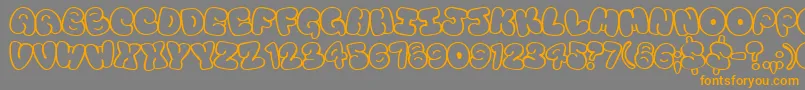 Tourist Font – Orange Fonts on Gray Background